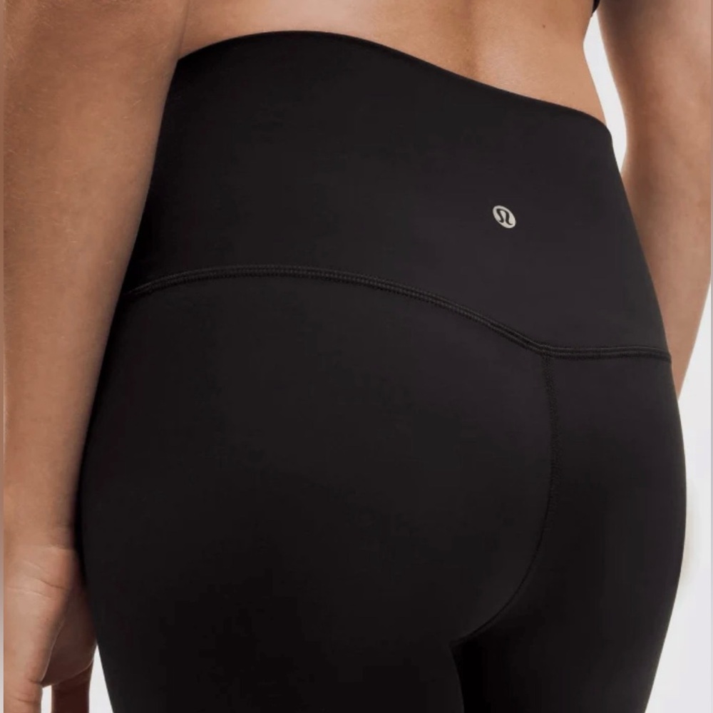 lululemon athletica Women's Black High-Waisted Leggings, size 4, inseam 23 in